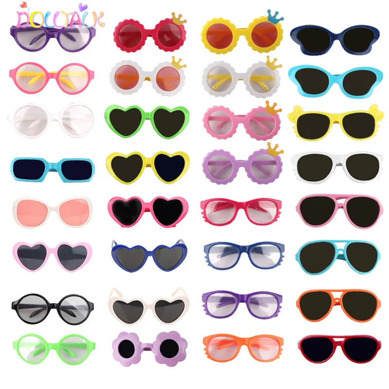 Doll Accessories For Girls Fashion Sunglasses Necklace Hairpin For 43 Cm Bebe Reborn Baby Clothes For Our Generation Baby Toys