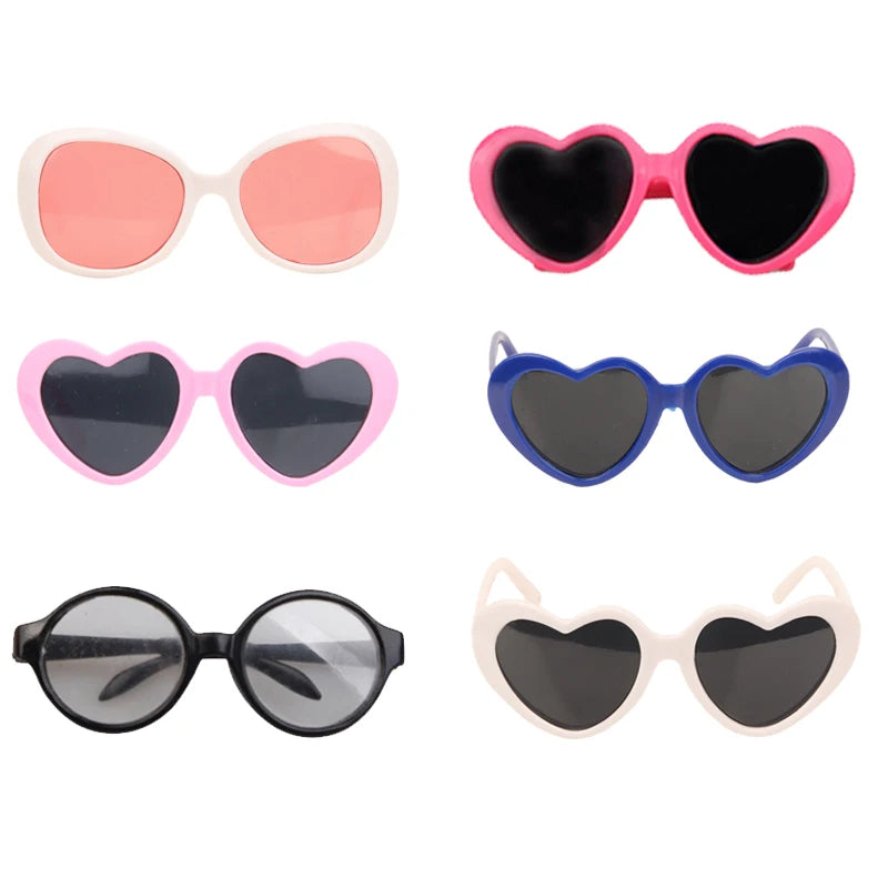 Doll Accessories For Girls Fashion Sunglasses Necklace Hairpin For 43 Cm Bebe Reborn Baby Clothes For Our Generation Baby Toys