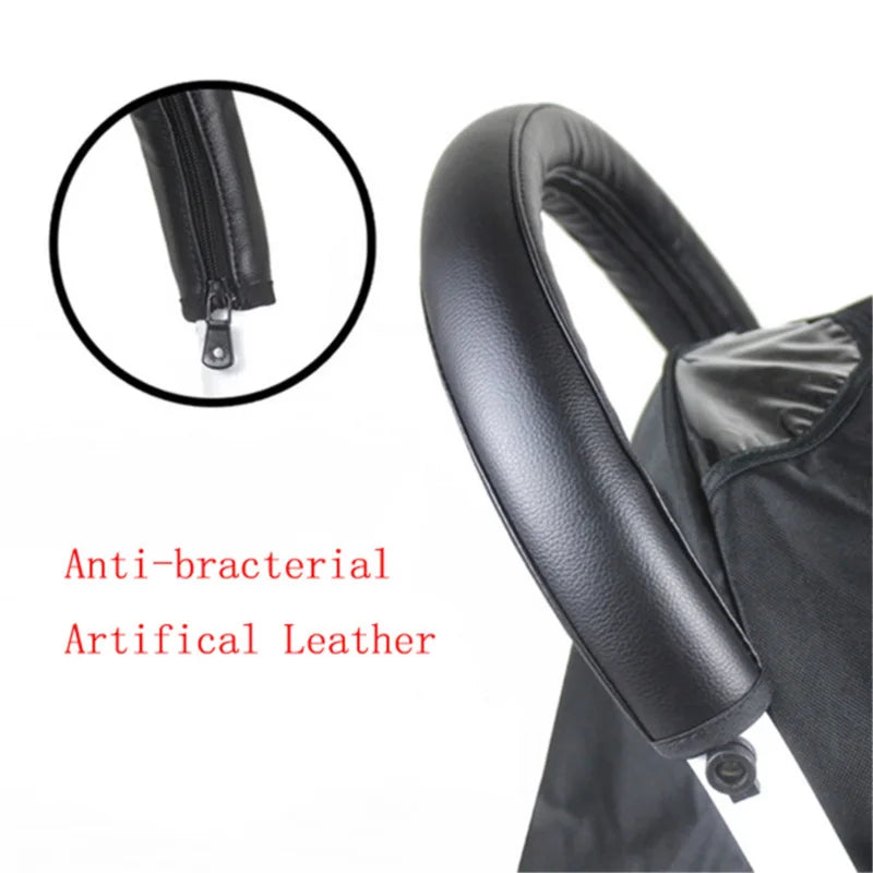 Baby Stroller Accessories Stroller Handle Covers PU Leather Zipper Armrest Case Protective Cover Suitable for Bugaboo Bee Series
