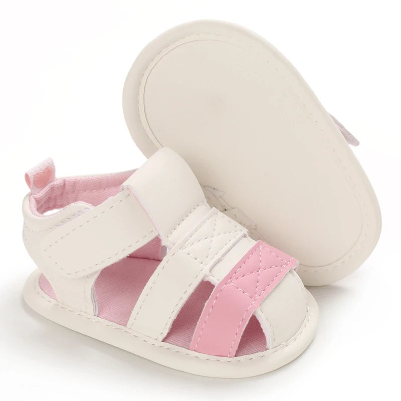 Baby Shoes For Boys and Girls Aged 0-1 In Summer With Perforated Sandals and Non Slip Soft Soles For Learning To Walk