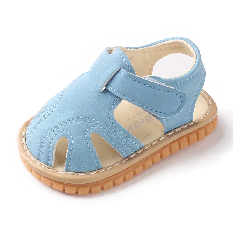 Baby Sound Shoes Summer Children Shoes Baby Boy Shoes Soft Bottom Anti Slip 0-2 Years Old Baby Girl Sandals Toddler Shoes