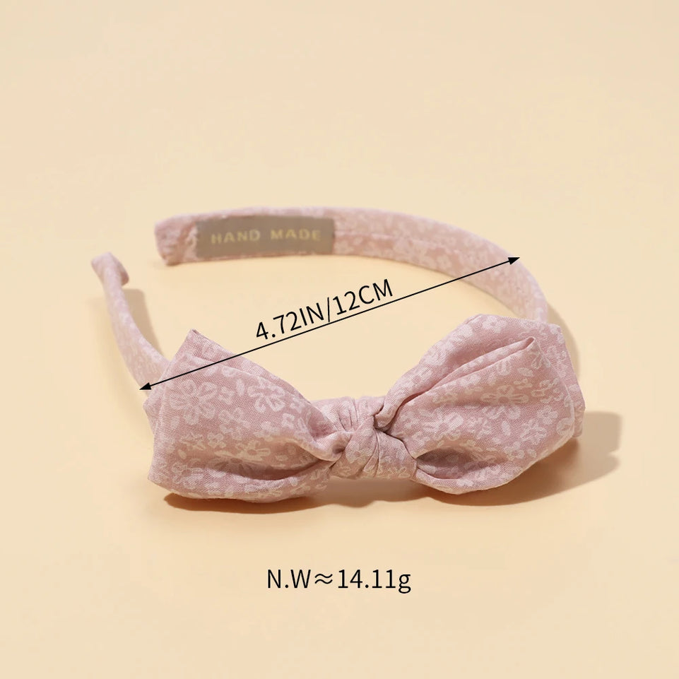 Baby Accessories For Newborn Toddler Kids Baby Girl Boy Hairband Cotton Hair Hoop Exquisite Printed Large Bow Hair Accessories