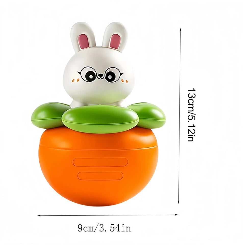 Baby Rabbit Wobble Toys, Infant Tumbler Musical Wobbler, Babies Sensory Development & Teething Toy Gifts for Boys and Girls