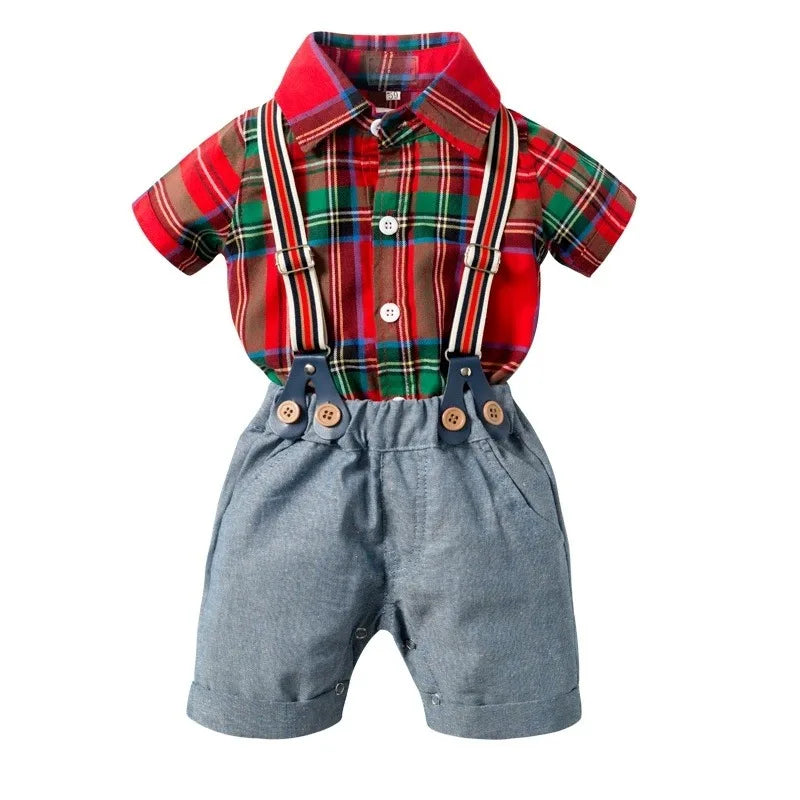 Baby Boy Clothes-And Newborn Button Down Shirt and Pants, 2 Piece Outfit Ropa Bebe Niña Одежда Для Новорожденных