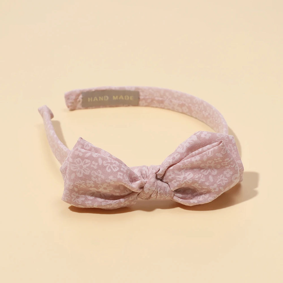 Baby Accessories For Newborn Toddler Kids Baby Girl Boy Hairband Cotton Hair Hoop Exquisite Printed Large Bow Hair Accessories