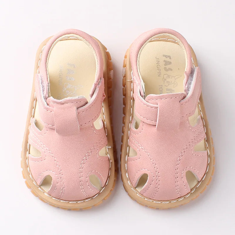 Baby Sound Shoes Summer Children Shoes Baby Boy Shoes Soft Bottom Anti Slip 0-2 Years Old Baby Girl Sandals Toddler Shoes