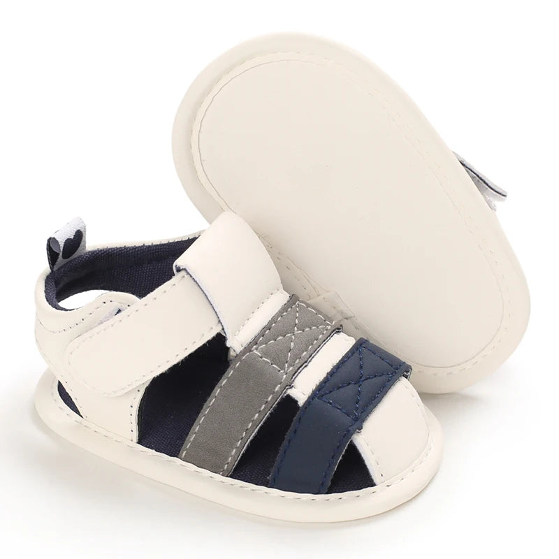 Baby Shoes For Boys and Girls Aged 0-1 In Summer With Perforated Sandals and Non Slip Soft Soles For Learning To Walk