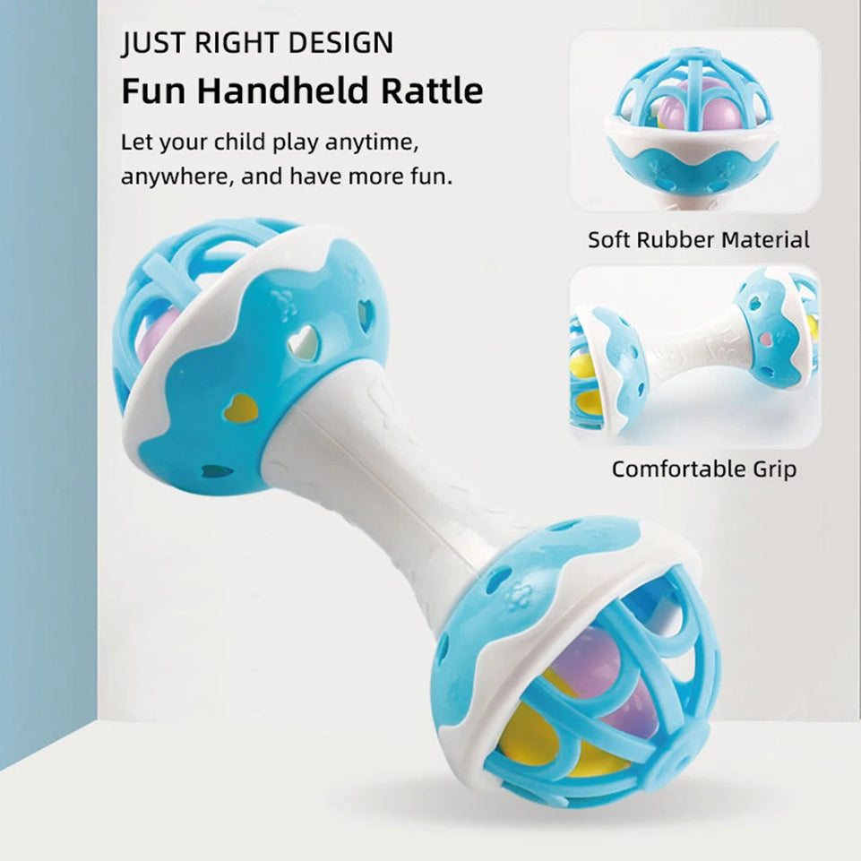 Baby Toys, Rattle, Fine Motor and Sensory Toy, Suitable for Infants Aged 3, 6, 9, and 12 Months