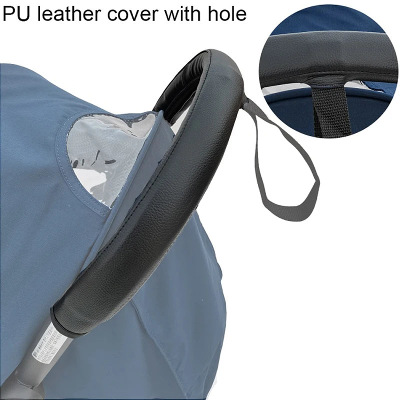Baby Stroller Accessories Leather Protective Case Cover And Armrest Bumper Bar Handrail Handle For Babyzenes Yoyo Yoya+ Pram