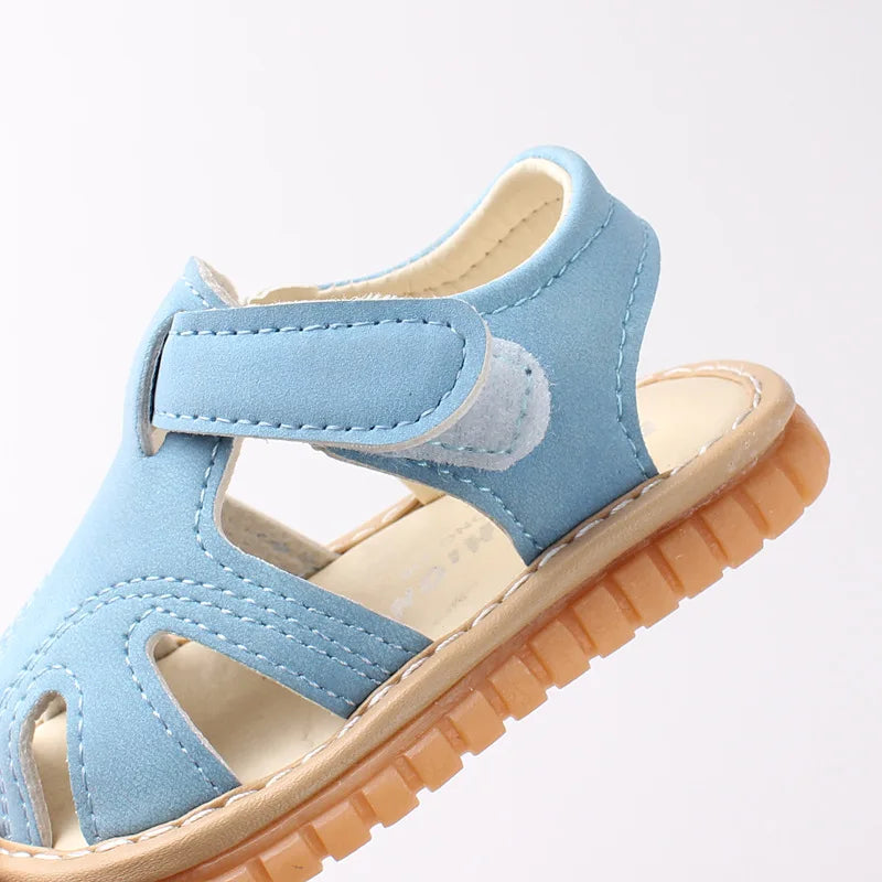 Baby Sound Shoes Summer Children Shoes Baby Boy Shoes Soft Bottom Anti Slip 0-2 Years Old Baby Girl Sandals Toddler Shoes