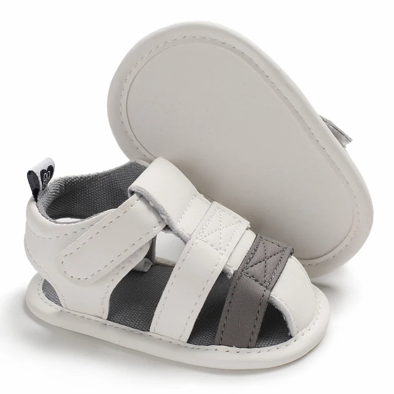 Baby Shoes For Boys and Girls Aged 0-1 In Summer With Perforated Sandals and Non Slip Soft Soles For Learning To Walk