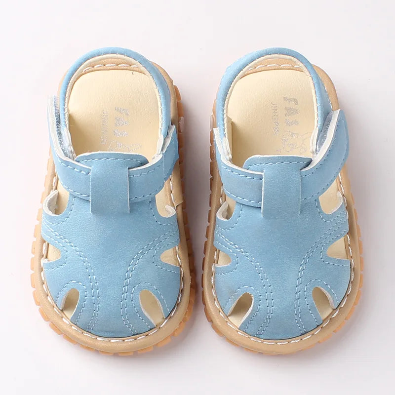 Baby Sound Shoes Summer Children Shoes Baby Boy Shoes Soft Bottom Anti Slip 0-2 Years Old Baby Girl Sandals Toddler Shoes