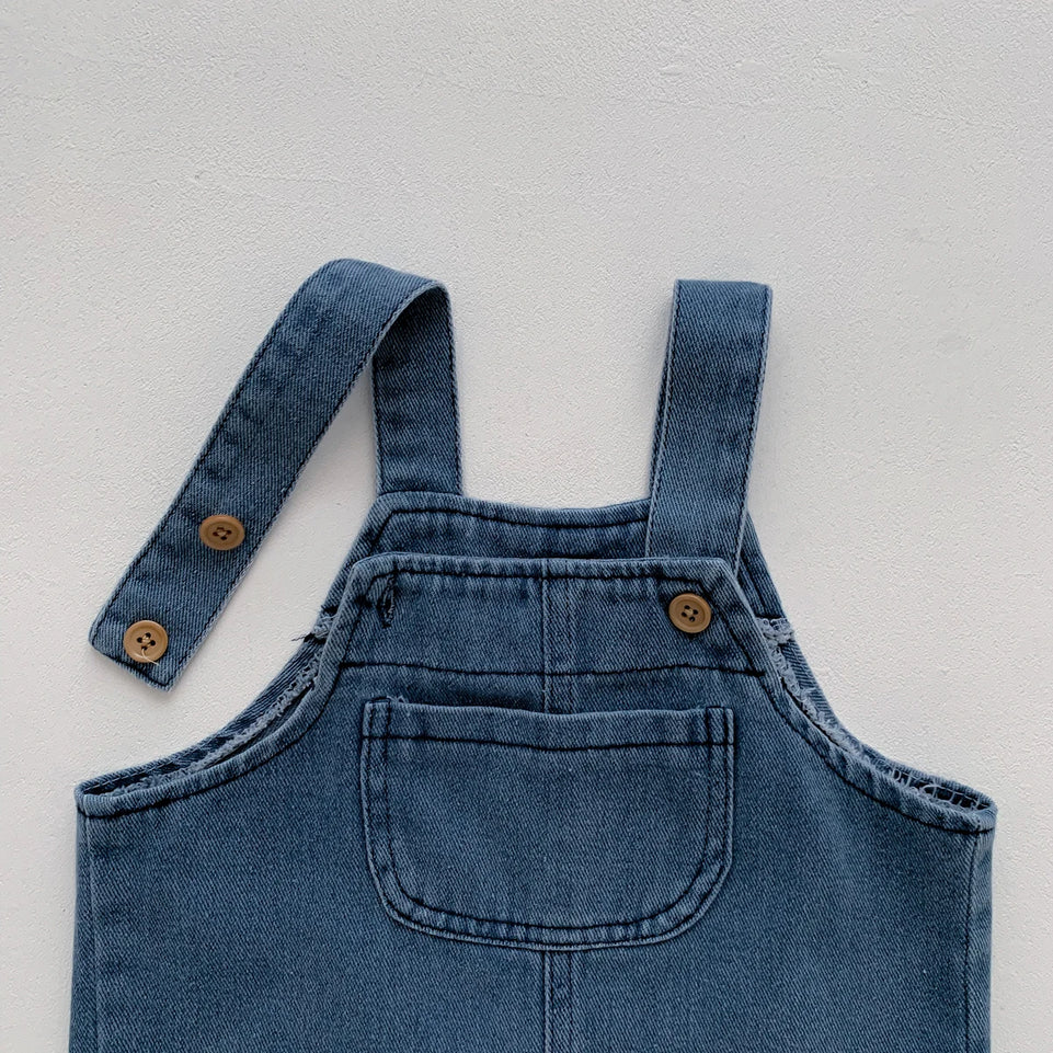 Baby Clothes for Girls Boys T Shirt with Denim Jumpsuit Newborn Clothes Set 2pcs