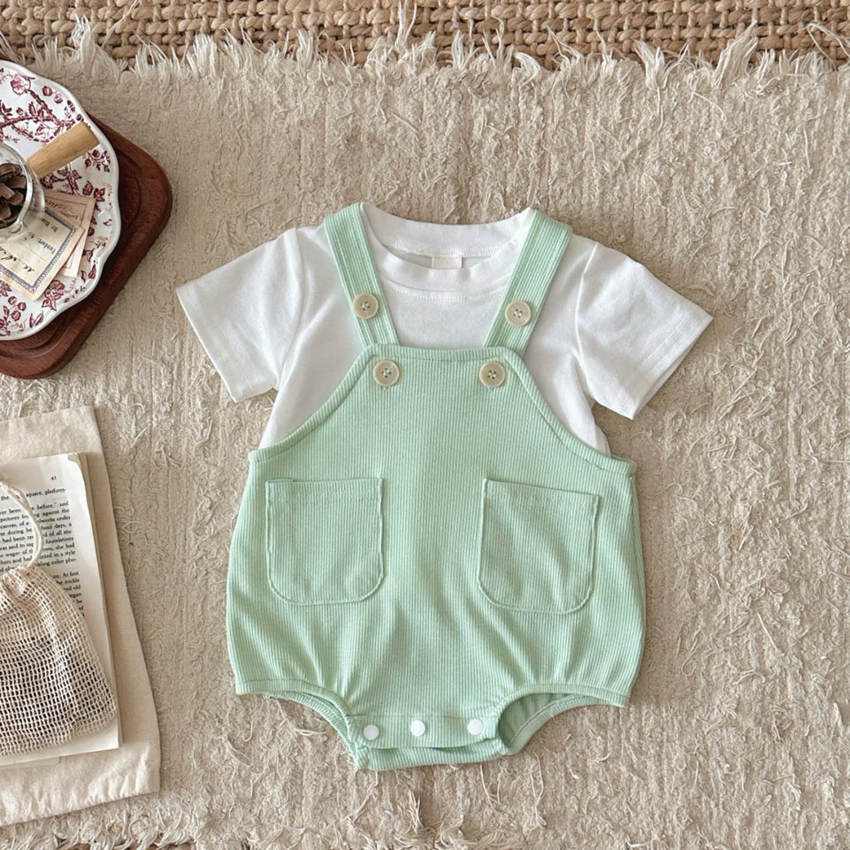 New Baby Clothes  Summer Newborn Boys Girls Rompers Short-Sleeved Harness Infant Clothes Suitable for babies aged 0-18 months