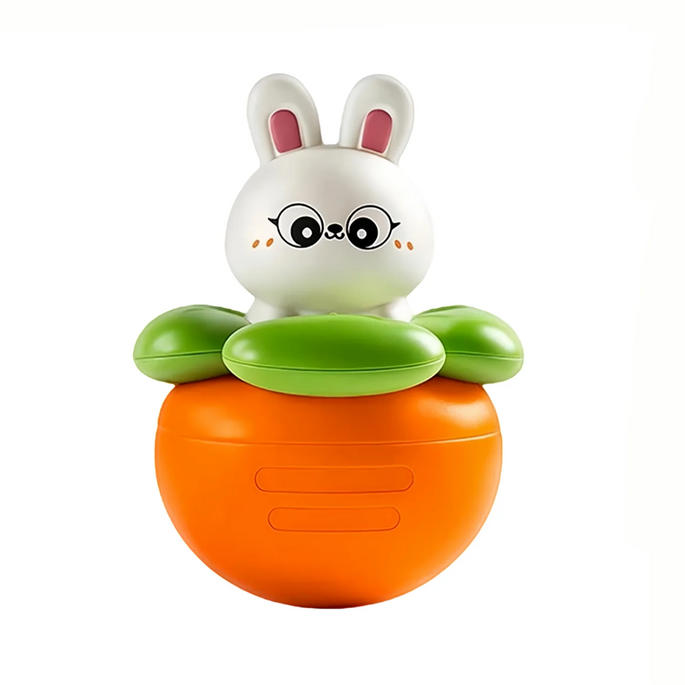 Baby Rabbit Wobble Toys, Infant Tumbler Musical Wobbler, Babies Sensory Development & Teething Toy Gifts for Boys and Girls