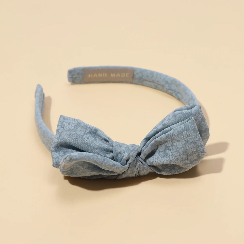 Baby Accessories For Newborn Toddler Kids Baby Girl Boy Hairband Cotton Hair Hoop Exquisite Printed Large Bow Hair Accessories