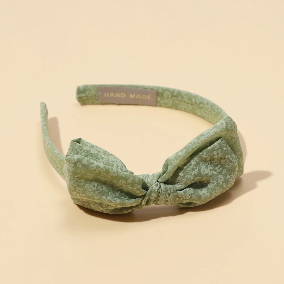 Baby Accessories For Newborn Toddler Kids Baby Girl Boy Hairband Cotton Hair Hoop Exquisite Printed Large Bow Hair Accessories
