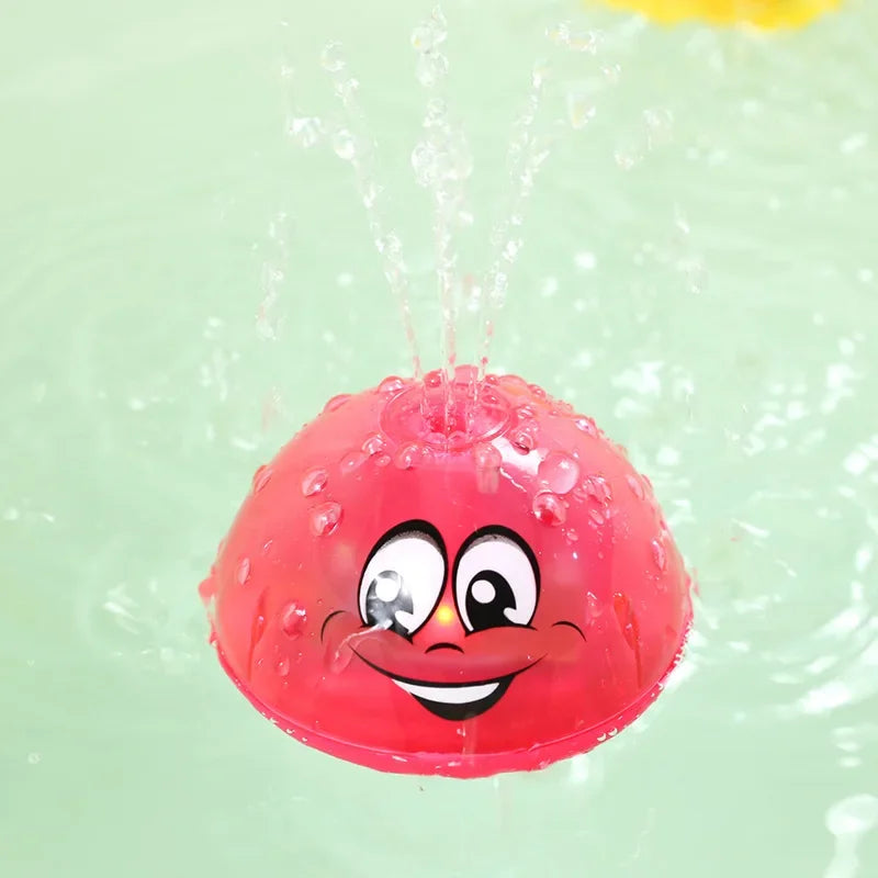 Baby Bath Toys Electric Inductive Water Spray Ball with Light Bathroom Bathtub Swimming Toys for Toddler Infant Children