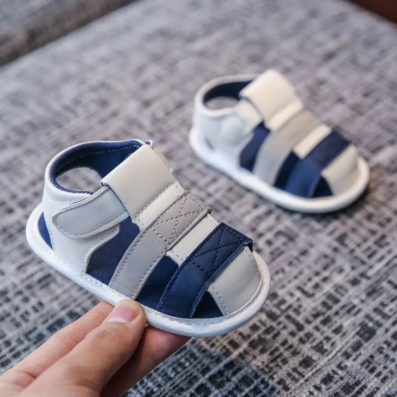 Baby Shoes For Boys and Girls Aged 0-1 In Summer With Perforated Sandals and Non Slip Soft Soles For Learning To Walk