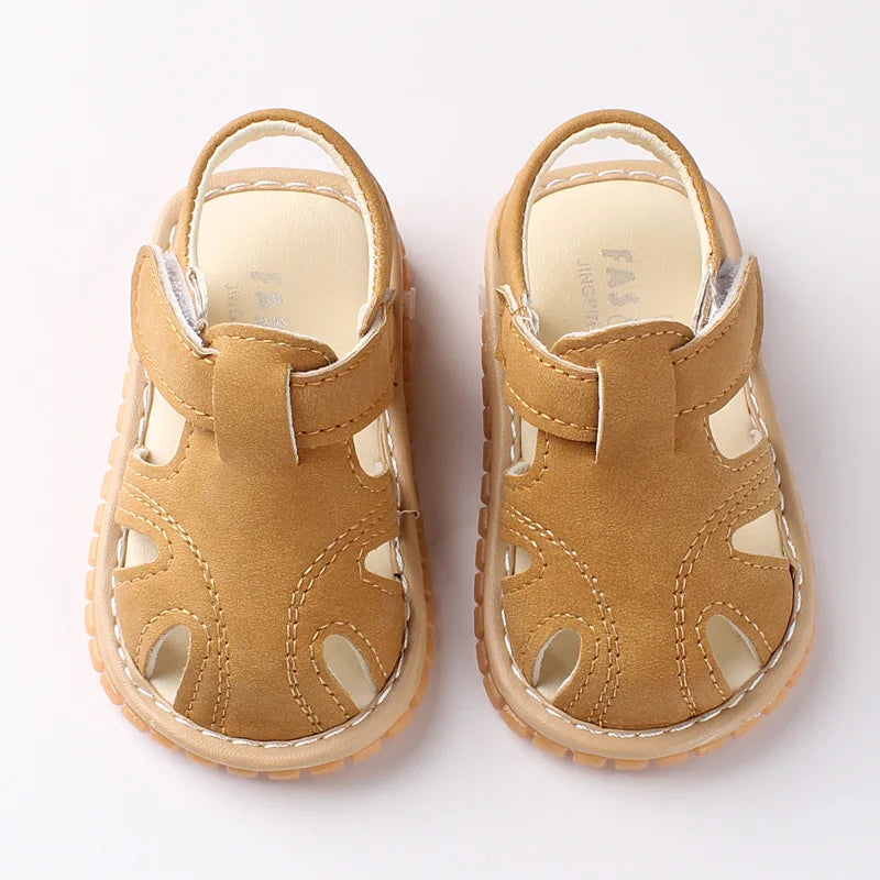 Baby Sound Shoes Summer Children Shoes Baby Boy Shoes Soft Bottom Anti Slip 0-2 Years Old Baby Girl Sandals Toddler Shoes