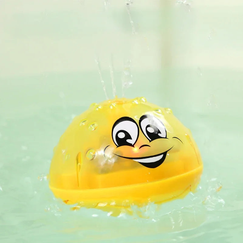 Baby Bath Toys Electric Inductive Water Spray Ball with Light Bathroom Bathtub Swimming Toys for Toddler Infant Children