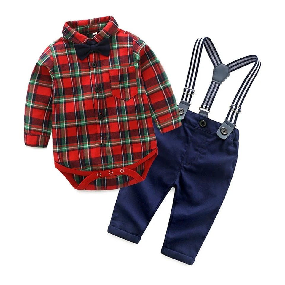 Baby Boy Clothes-And Newborn Button Down Shirt and Pants, 2 Piece Outfit Ropa Bebe Niña Одежда Для Новорожденных