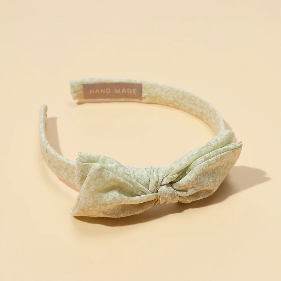 Baby Accessories For Newborn Toddler Kids Baby Girl Boy Hairband Cotton Hair Hoop Exquisite Printed Large Bow Hair Accessories